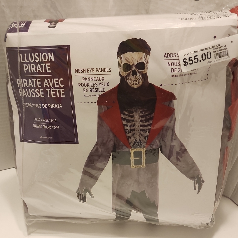 Pirate Costume for Kids - Red and Black